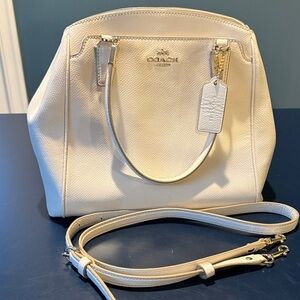 Coach Ivory Leather Satchel